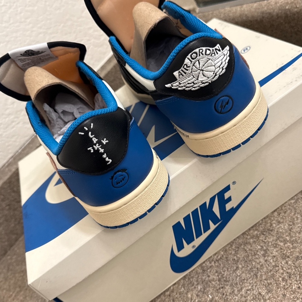 Nike Air Jordan Low Blue and Black Sneakers